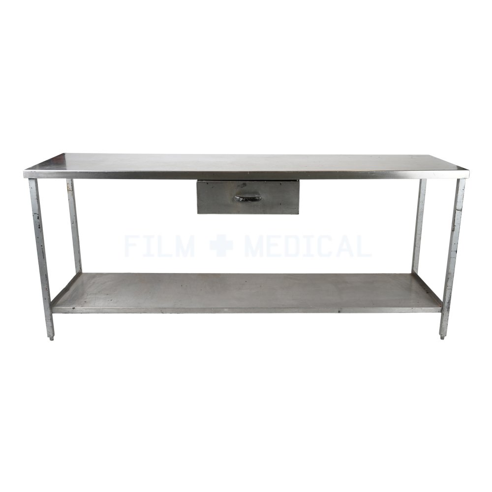 Metal Laboratory Table With Drawer FILM MEDICAL