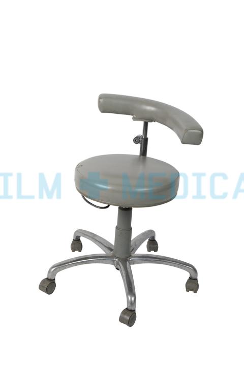 Grey Swivel Stool With back Rest | FILM MEDICAL