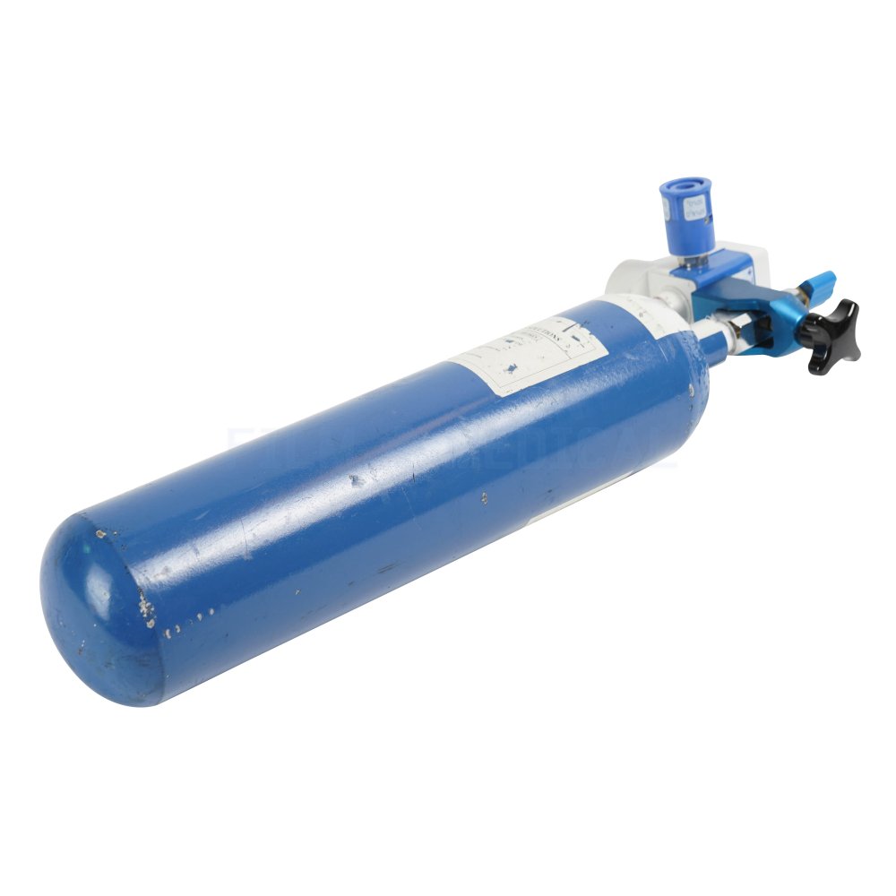 Smallest O2 Tank Small Blue Oxygen Tank With Valve | FILM MEDICAL