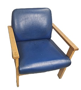 Dark Blue Low Back Chair