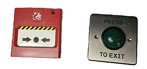 Door Opener Push Button & Break Glass Fire Alarm priced individually 