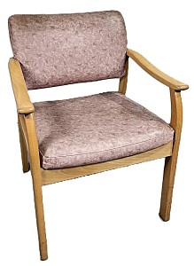 Pink Low Back Chair With Rest