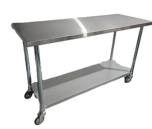Metal Lab Table On Wheels