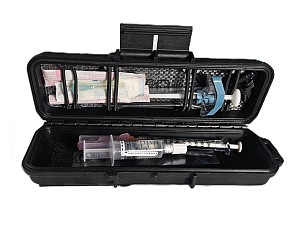 Padded Medication Case Black With Syringe