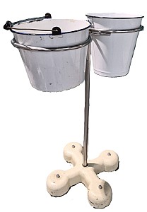  Period Double Bucket or Bowl Stand Cream