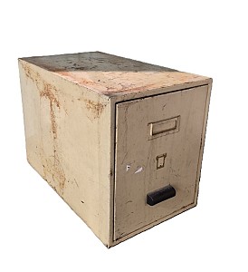 Small Period Filing Cabinet Cream