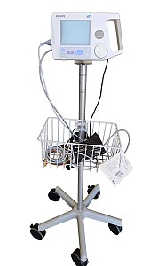 Older Style Philips A1 Patient monitor - Bp Cuff + Simulator, Electrodes, x2 Ecg Leads