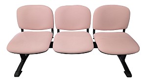 Waiting Room Chairs / Bench Pink. 3 Seater 
