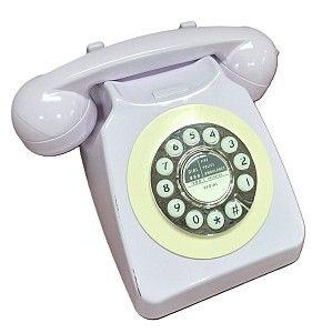 Modified Rotary Phone With Vibrating Handset Purple