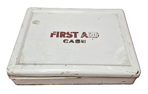 Period Metal First Aid Tin (white)