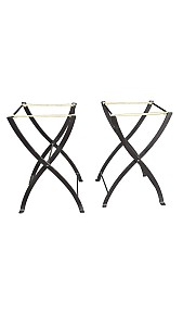 Coffin Black Metal Trestles Pair