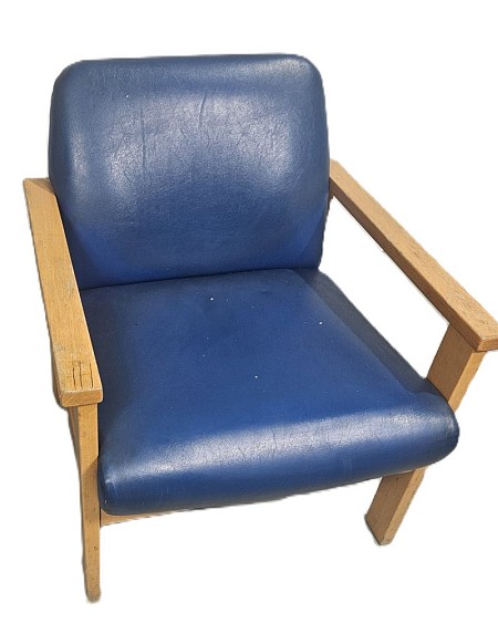 Dark Blue Low Back Chair