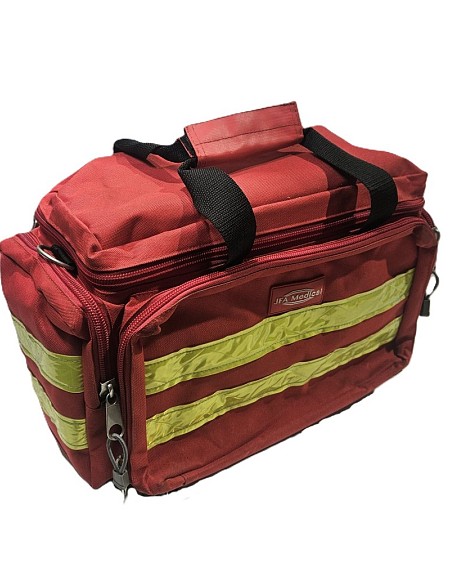 Red Paramedic Bag (Dressed Stethoscope+Ambu Bag + Soft Dressing
