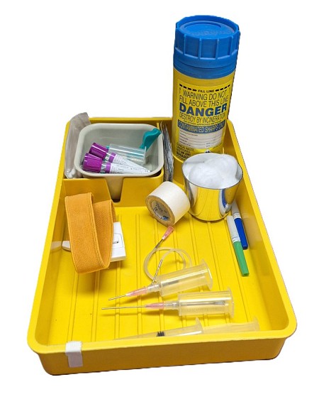 Blood Letting Kit with Retractable Blood Letting Needle 