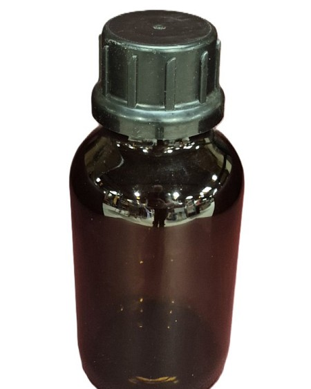 Brown Chemical Bottle With Black Lid