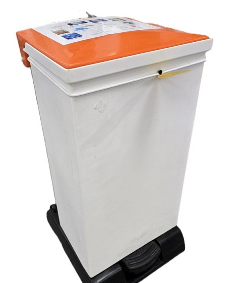 Large Orange Lid bin