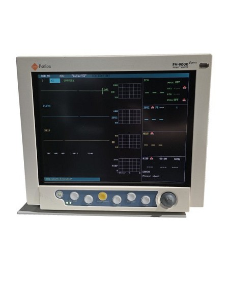 Penlon Heart Monitor With Finger Probe, Bp Cuff + Simulator, Electrodes, x2 Ecg Leads, Instructions