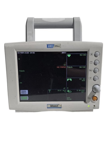 Heart Monitor With Finger Probe, Bp Cuff + Simulator, Electrodes, x2 Ecg Leads, Instructions