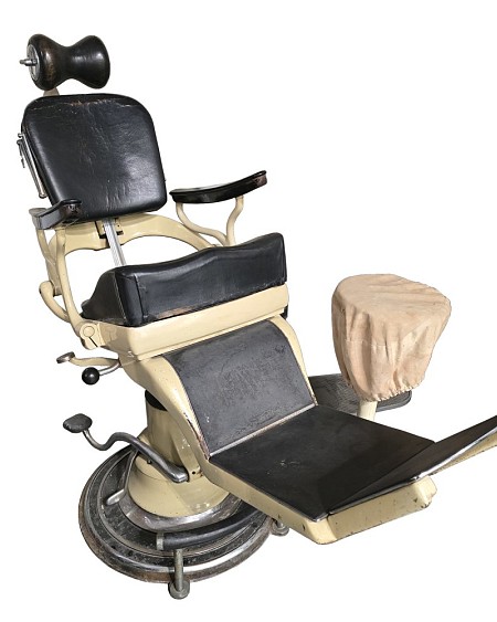 Period Cream Dental Chair With Stool