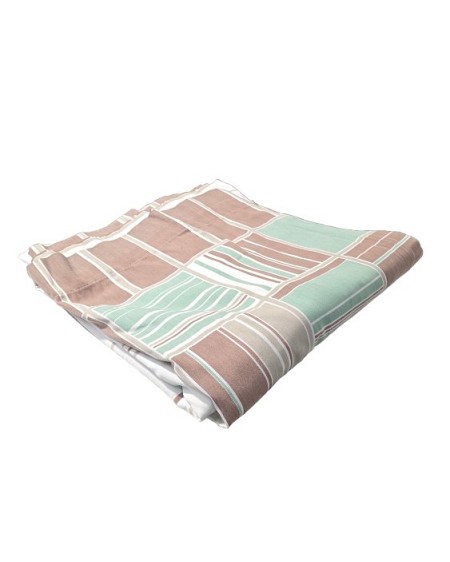 Striped Brown Fabric Curtains