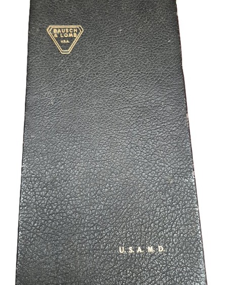 Black leather Box of Lenses