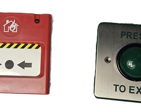 Door Opener Push Button & Break Glass Fire Alarm priced individually 