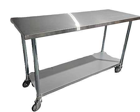 Metal Lab Table On Wheels