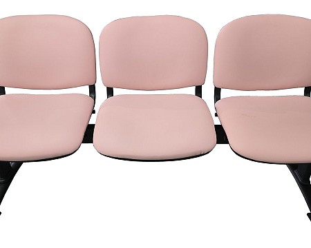 Waiting Room Chairs / Bench Pink. 3 Seater 