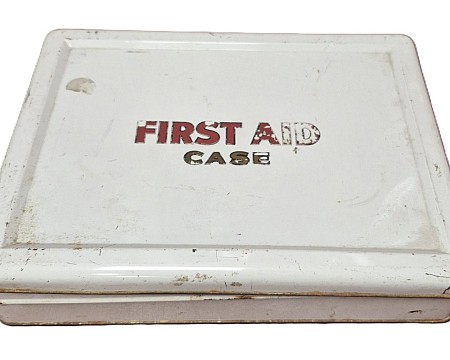 Period Metal First Aid Tin (white)