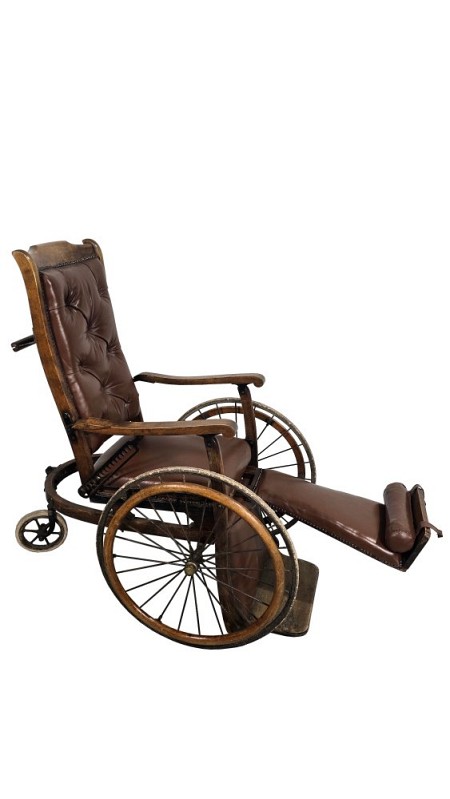 Period Wheelchair with detachable Leg support.