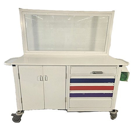 Hospital Work Station With Apron Dispenser 