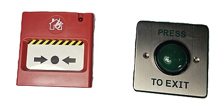 Door Opener Push Button & Break Glass Fire Alarm priced individually 