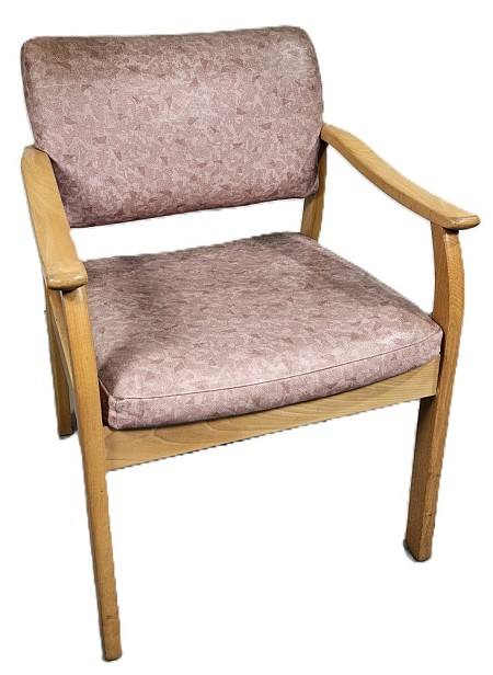 Pink Low Back Chair With Rest