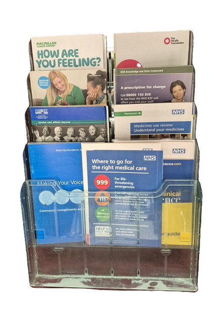 4 Tier Leaflet Holder dressed