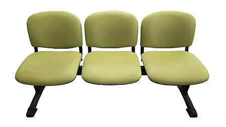 Waiting Room Chairs /  3 Seater Bench Green.