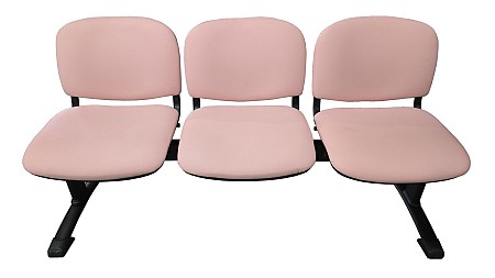 Waiting Room Chairs / Bench Pink. 3 Seater 