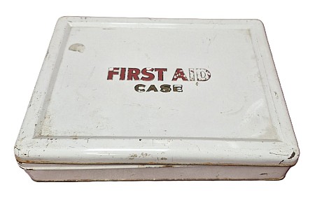 Period Metal First Aid Tin (white)