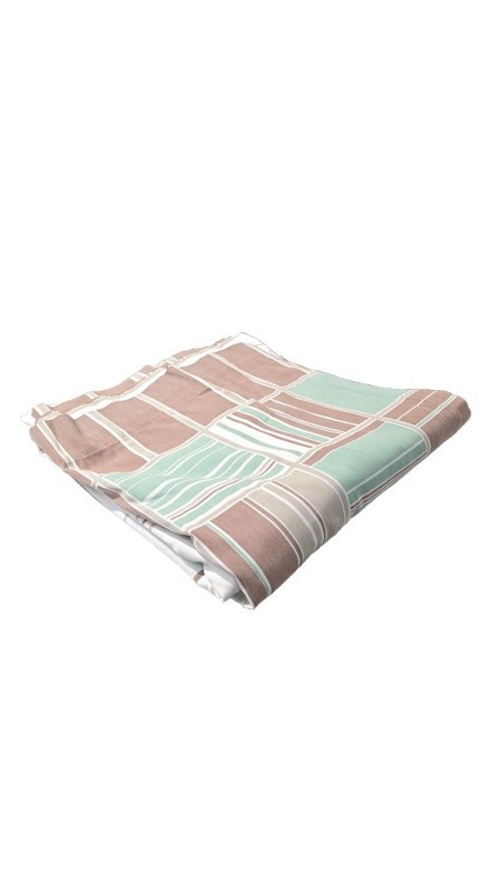 Striped Brown Fabric Curtains