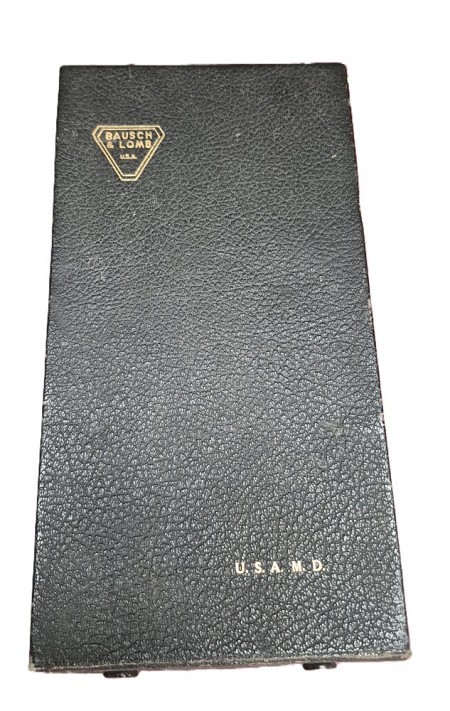 Black leather Box of Lenses