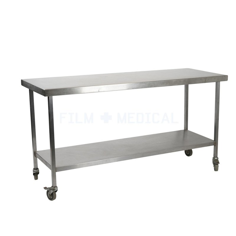 Metal Table Laboratory On Wheels 