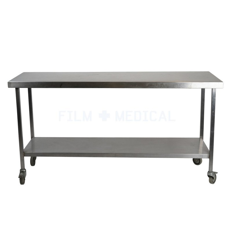 Metal Table Laboratory On Wheels 