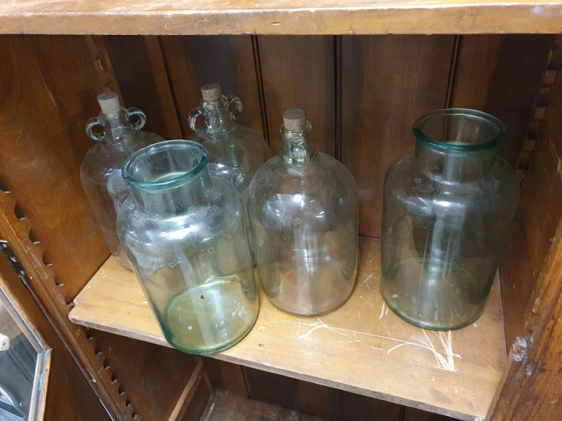 flagon and large jars 