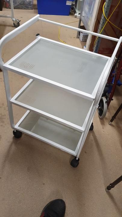 3 tier glass trolley 