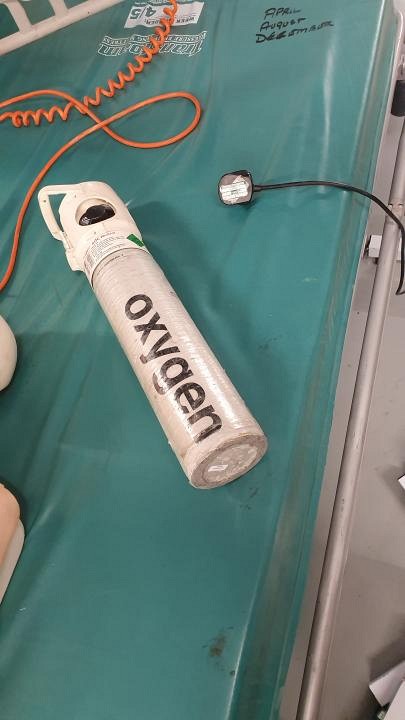 Oxygen tank + £10 for mask 