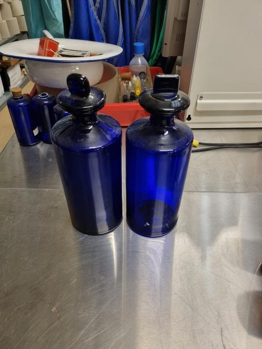 large bottle blue lid