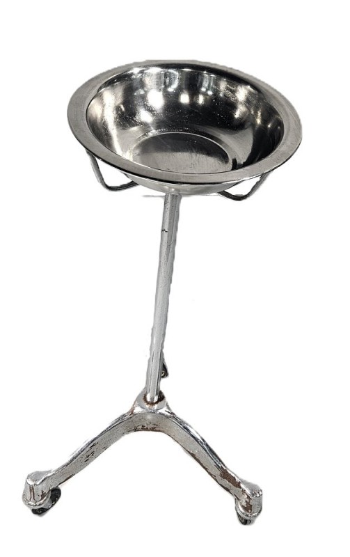 Older Style Stainless Steel Single Bowl Stand