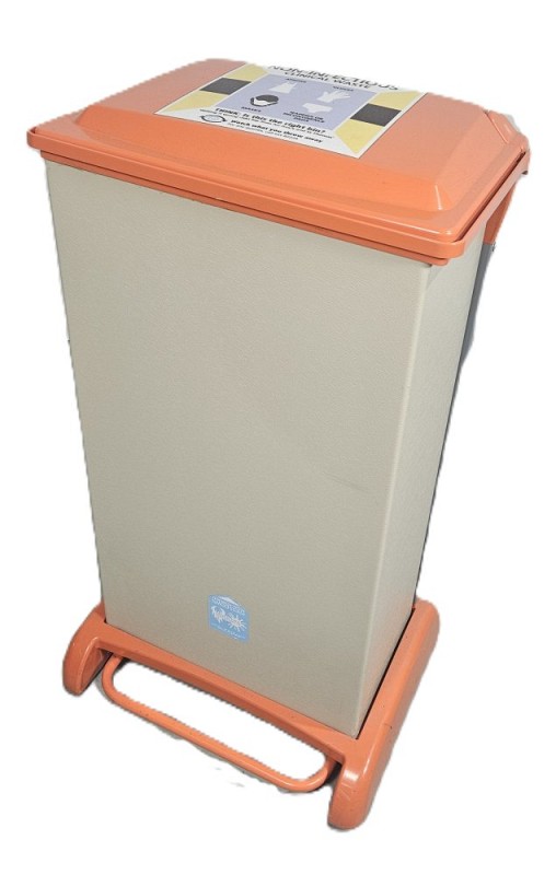 Large Orange Medical Bin