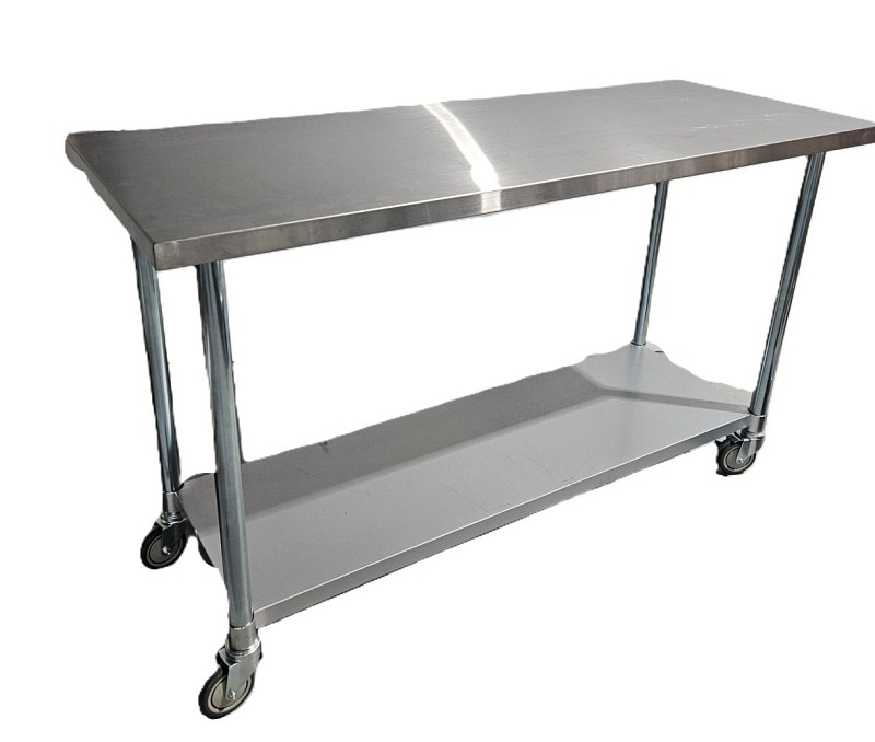 Metal Lab Table On Wheels
