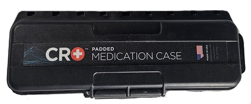 Padded Medication Case Black With Syringe