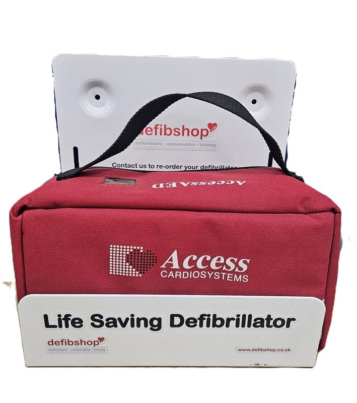 Wall Mounted Defibrillator Holder White ( Defibrillator Priced Separately)  